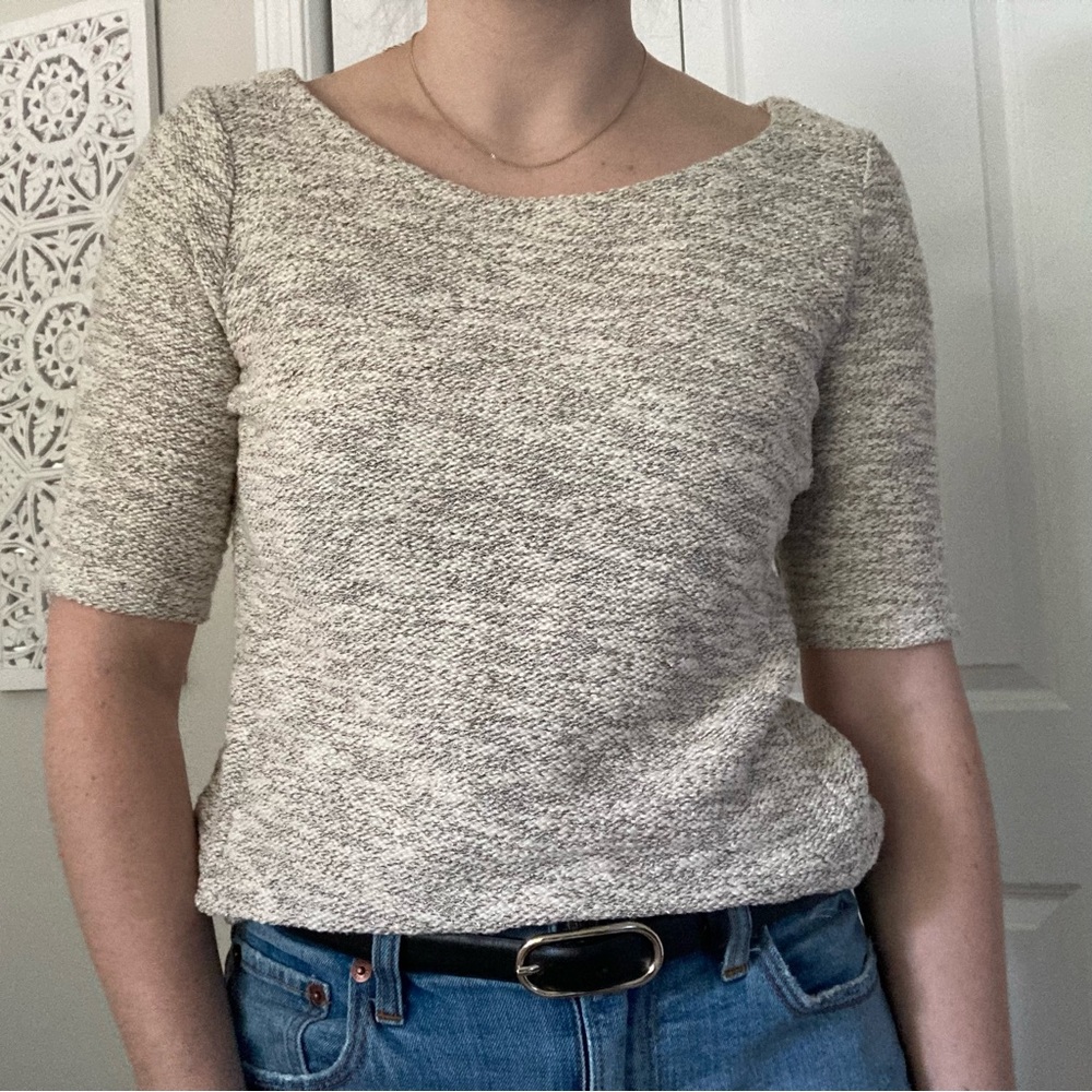 Banana Republic Tweed 3/4 Sleeve Shirt XS